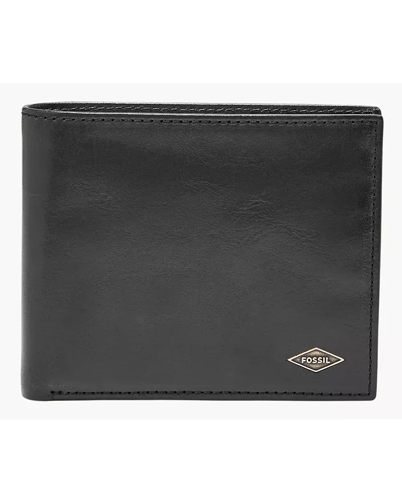 Fossil Bifold Ryan RFID Münzfach groß Schwarz