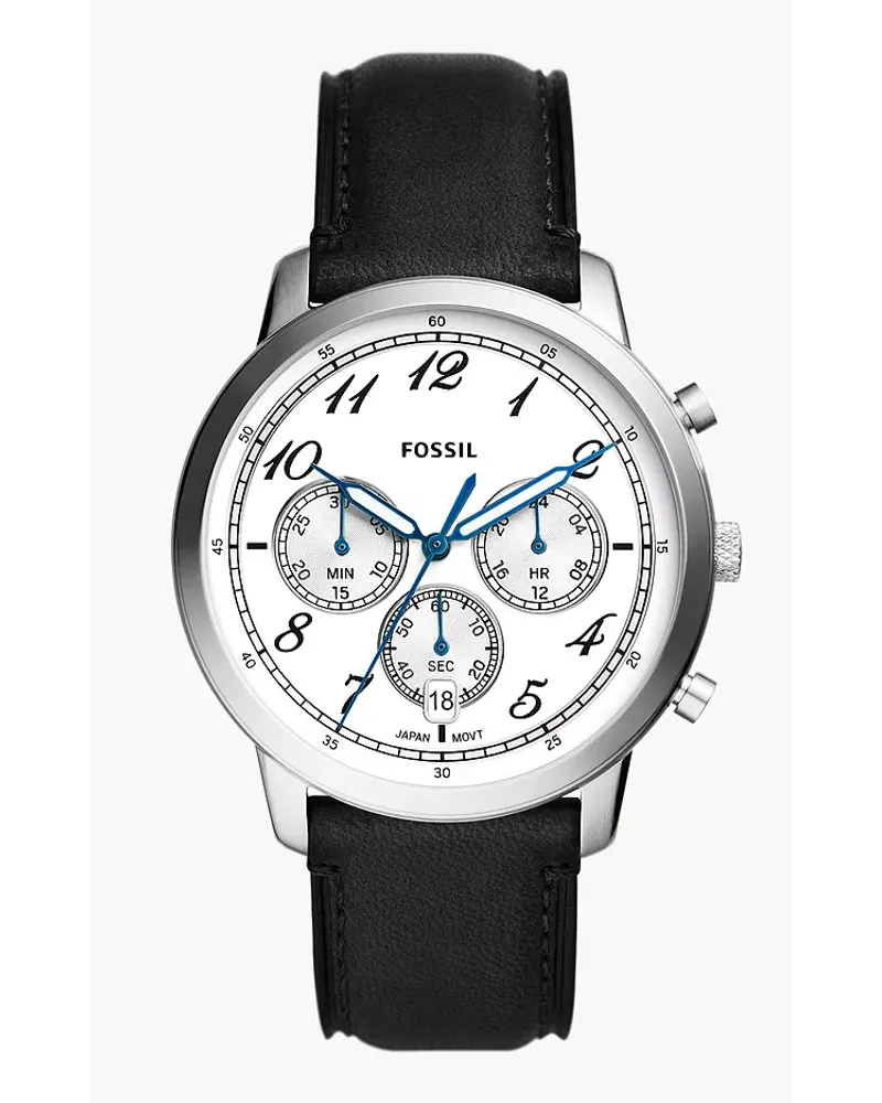 Fossil Uhr Neutra Chronograph Leder Schwarz