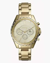 Fossil Damenuhr Modern Courier Chronograph Edelstahl Gold