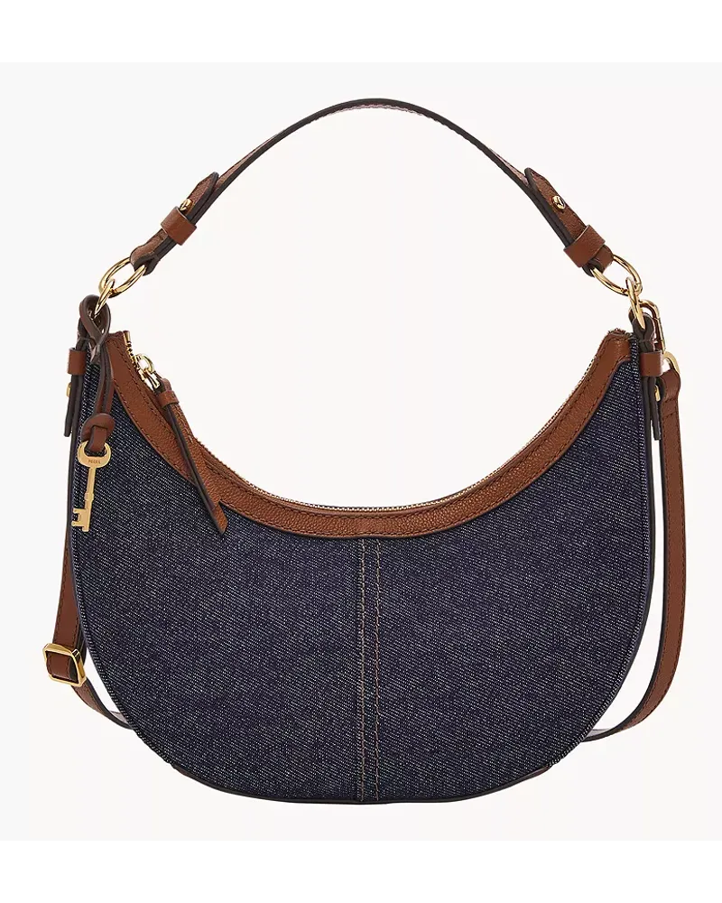 Fossil Small Hobo Shae Denim