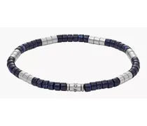Fossil Armband Beads Acryl blau - Blau Silber