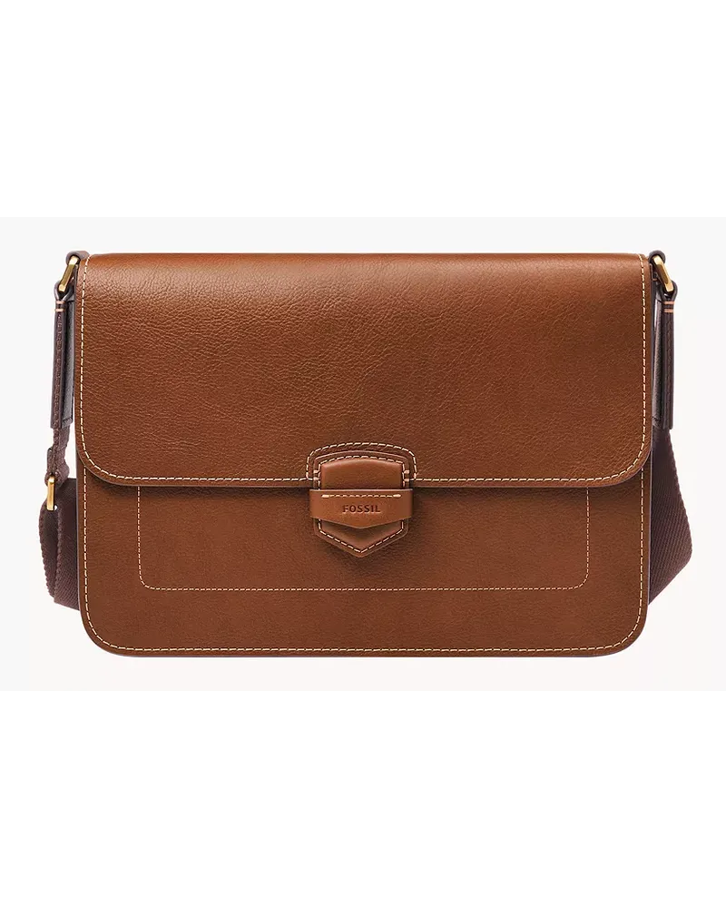 Fossil Messenger Lennox Leder Mittelbraun