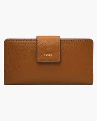 Fossil Tab Clutch Logan Braun