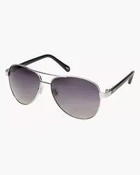 Fossil Aviator-Sonnenbrille Silber