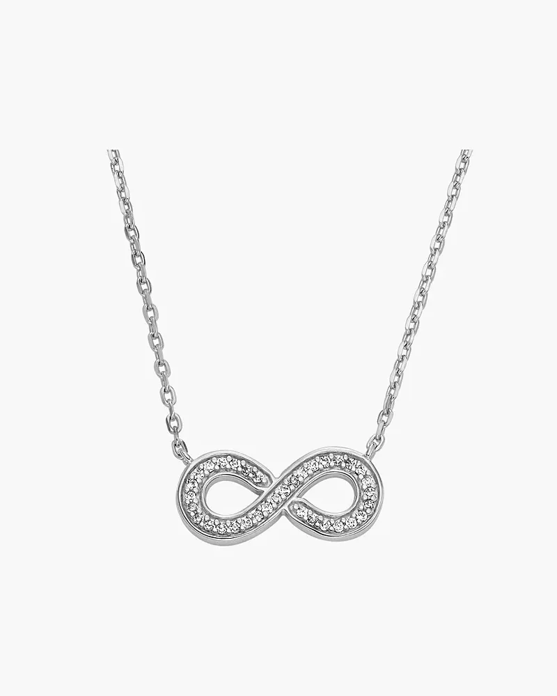 Fossil Kette Infinity Anhänger Sterling - farben Silber