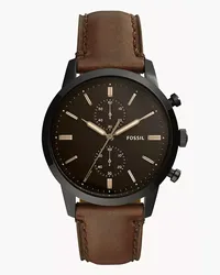 Fossil Herrenuhr Townsman Chronograph Leder Braun