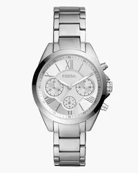 Fossil Damenuhr Modern Courier Midsize Chronograph Edelstahl Silber