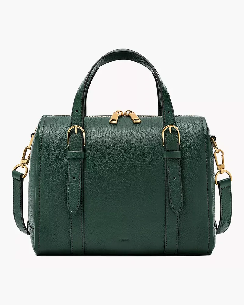 Fossil Satchel Carlie Leder Viridiangrün