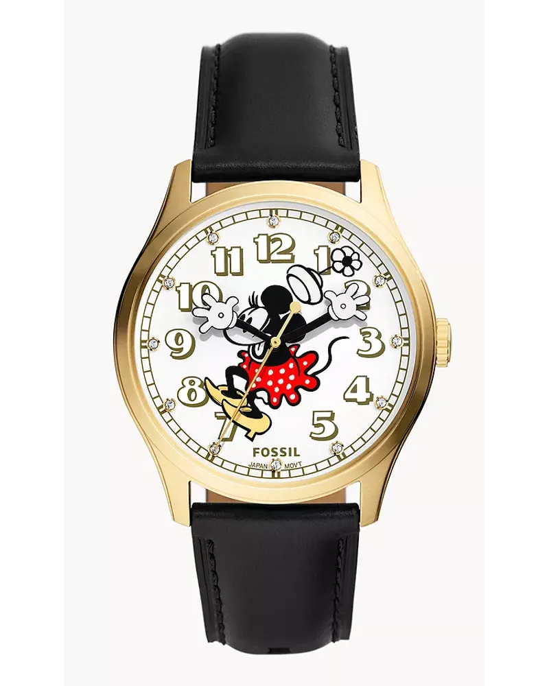 Fossil Uhr Disney 3 Zeiger Werk Special Edition Leder Schwarz