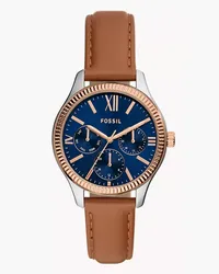 Fossil Uhr Rye Multifunktionswerk Leder Braun