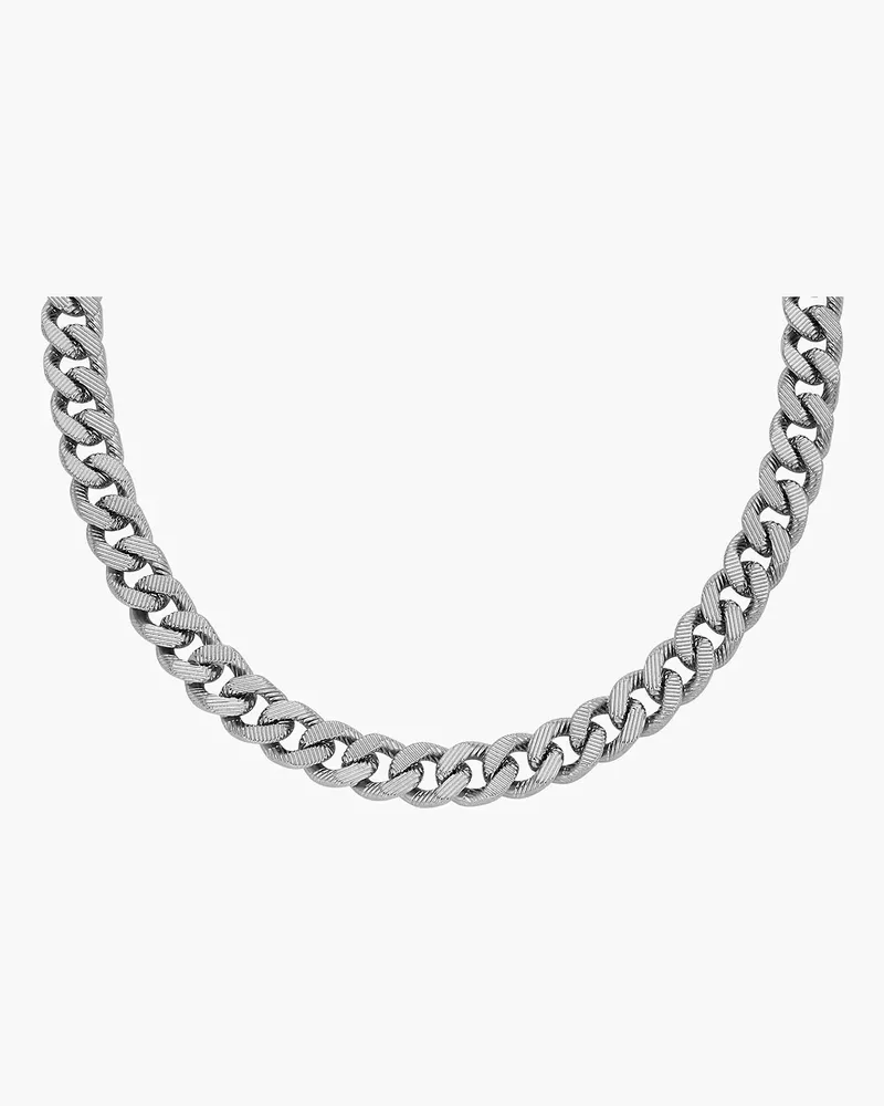 Fossil Kette Harlow Linear Texture Chain Edelstahl - farben Silber