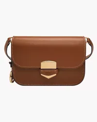 Fossil Small Flap Crossbody Lennox Leder Braun