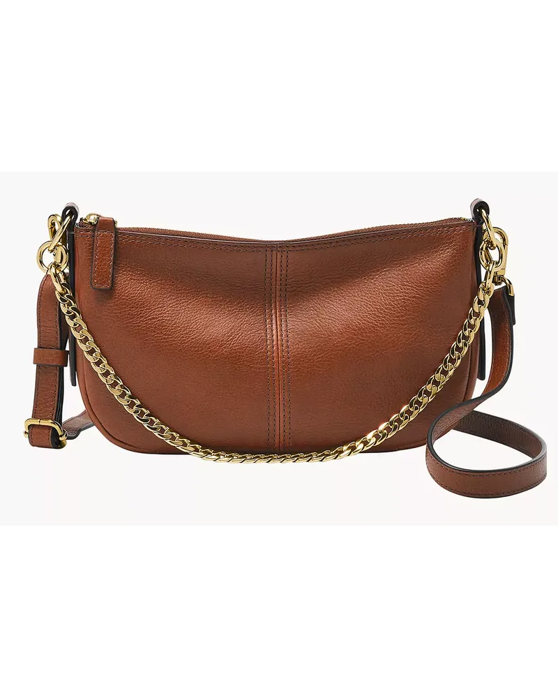 Fossil Small Crossbody Jolie Leder Braun