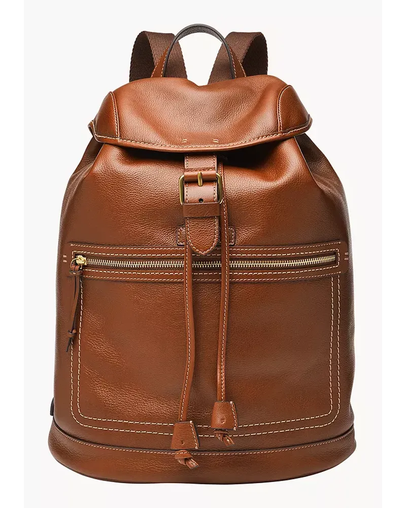 Fossil Rucksack Fletcher Leder Mittelbraun