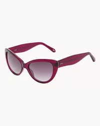 Fossil Cat-Eye-Sonnenbrille Rot