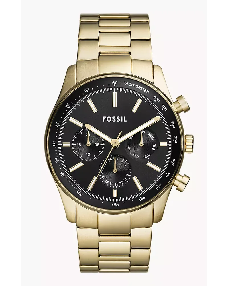 Fossil Uhr Sullivan Multifunktion Edelstahl farben Gold