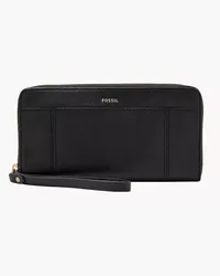 Fossil Geldbörse Jori - Zip Clutch Schwarz