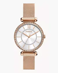 Fossil Uhr Tillie 3-Zeiger-Werk Edelstahl farben Roségold