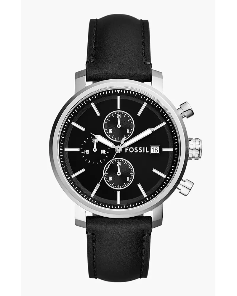 Fossil Uhr Rhett Multifunktionswerk Litehide Leder Schwarz