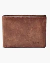 Fossil Geldbörse - Derrick Front Pocket Bifold Braun