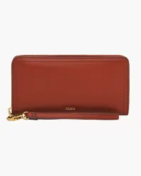 Fossil Zip Clutch Logan RFID Cayenne