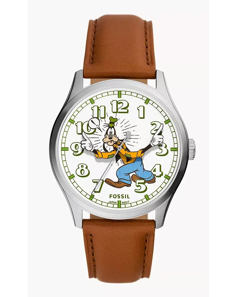 Fossil Uhr Disney  3-Zeiger-Werk Special Edition Leder mittel Braun