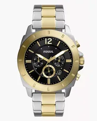 Fossil Uhr Chronograph Privateer Edelstahl Bicolor Gold