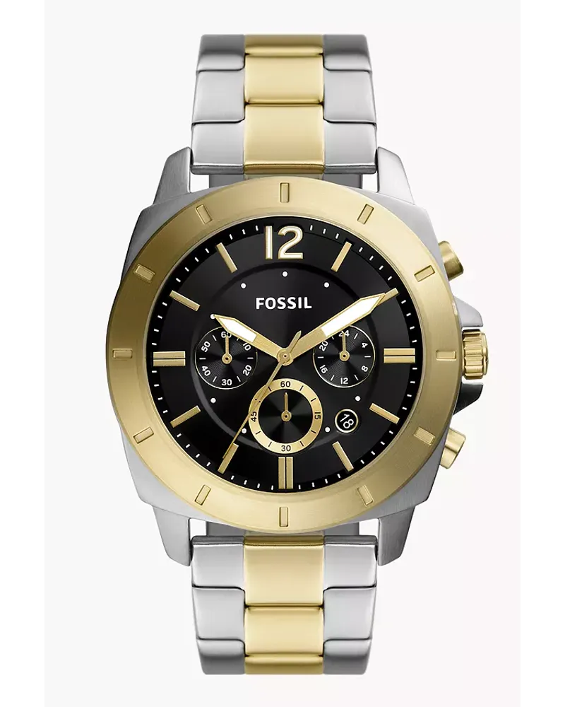 Fossil Uhr Chronograph Privateer Edelstahl Bicolor Gold