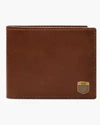 Fossil Bifold Hayes Flip ID Braun