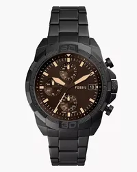 Fossil Uhr Chronograph Bronson Edelstahl Schwarz