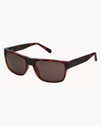 Fossil Sonnenbrille Burke rechteckig Braun