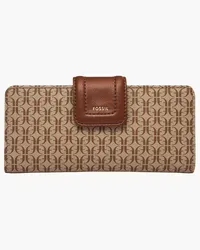 Fossil Tab Clutch Madison Beige