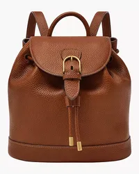 Fossil Flap Backpack Everleigh Leder Braun