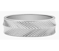 Ring Harlow Linear Texture Edelstahl - Silberfarben