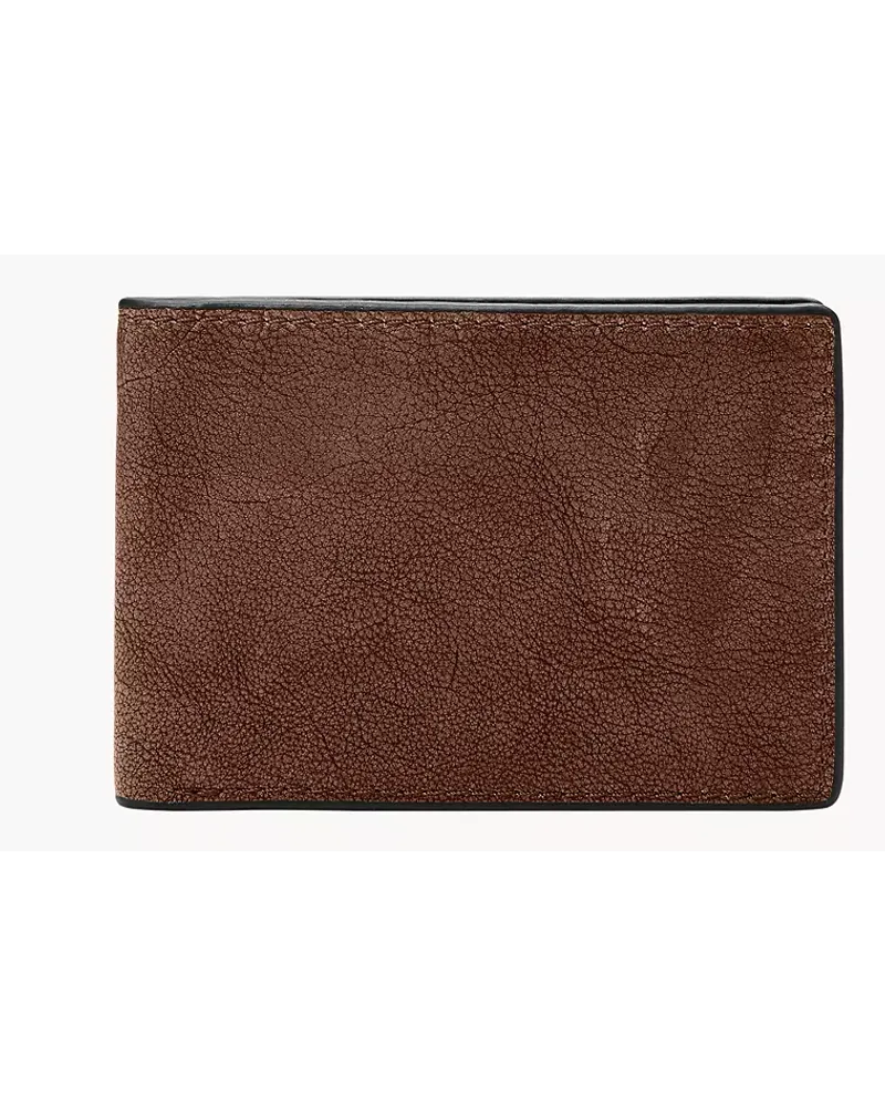 Fossil Bifold Steven flach Mittelbraun