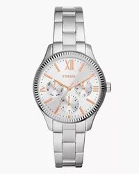 Fossil Uhr Rye Multifunktion Edelstahl Silber