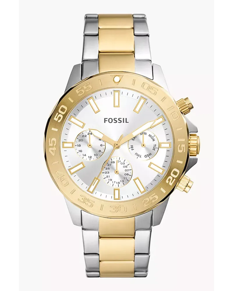 Fossil Uhr Bannon Multifunktionswerk Edelstahl Bicolor Gold