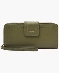 Fossil Zip Clutch Madison Lodengrün