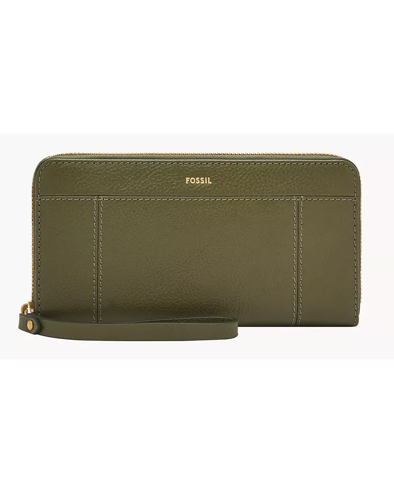 Fossil Zip Clutch Jori Lodengrün