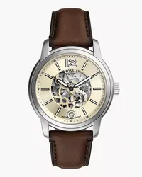 Fossil Uhr Heritage Automatikwerk Leder Braun