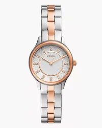 Fossil Uhr Modern Sophisticate 3-Zeiger-Werk Edelstahl Bicolor Roségold