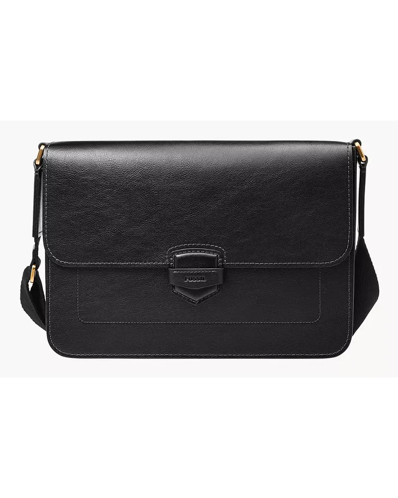 Fossil Messenger Lennox Leder Schwarz