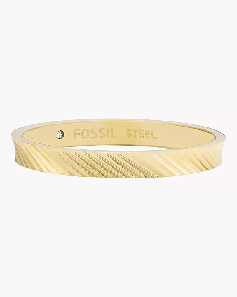 Fossil Ring Harlow Linear Texture Edelstahl goldfarben Jf04756710