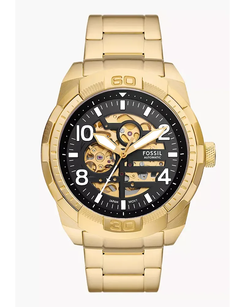 Fossil Uhr Bronson Automatikwerk Edelstahl Farben Gold