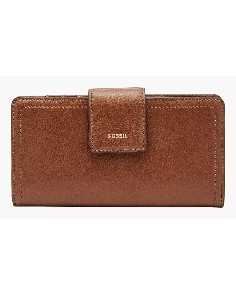 Fossil Tab Clutch Logan RFID Braun