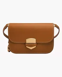 Fossil Small Flap Crossbody Lennox Leder Braun