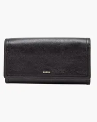 Fossil Flap Clutch Logan RFID Schwarz