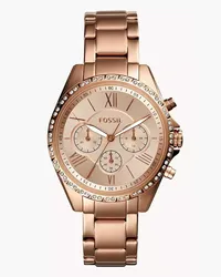 Fossil Damenuhr Modern Courier Chronograph Edelstahl Roségold