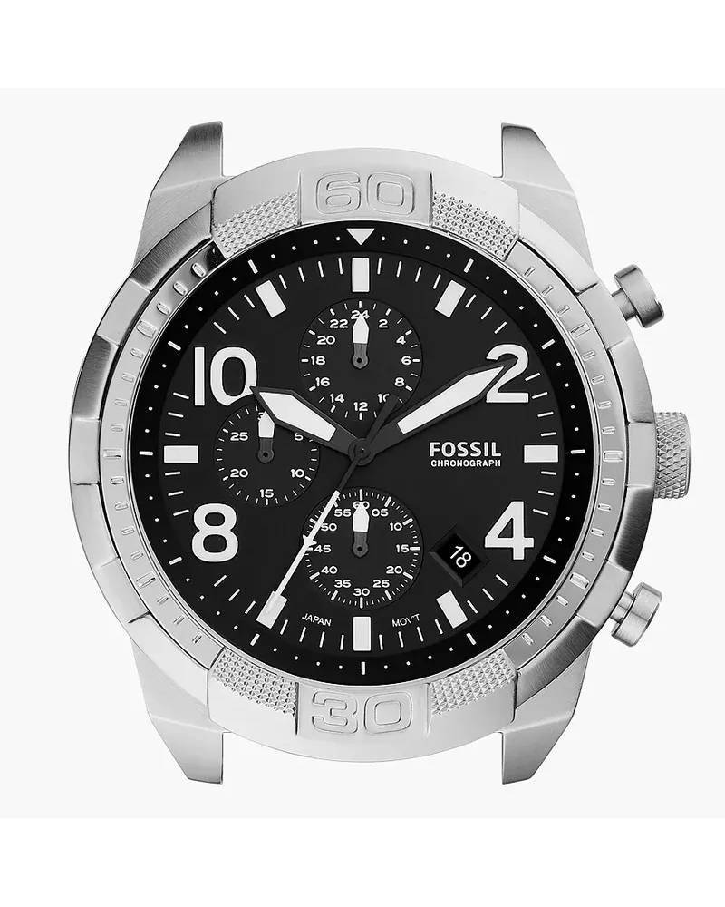 Fossil Uhrengehäuse Chronograph Bronson Edelstahl Schwarz