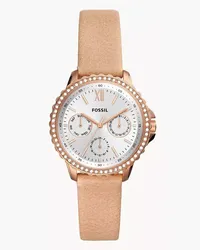 Fossil Uhr Izzy Multifunktion Leder roséfarben Nude